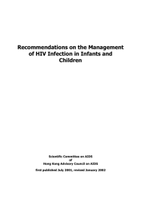 Recommendations on the Management of HIV Infection in Infants