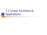 1.2 Linear functions