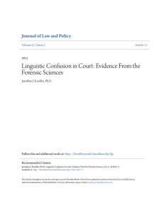 Linguistic Confusion in Court: Evidence From the
