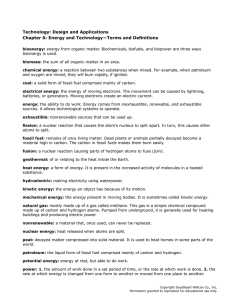 Chapter 6: Energy and Technology