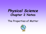 Physical Science Chapter 2 Notes