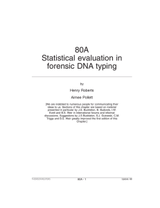 80A Statistical evaluation in forensic DNA typing