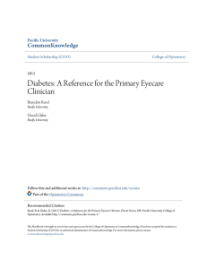 Diabetes: A Reference for the Primary Eyecare Clinician