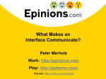 What Makes an Interface Communicate?