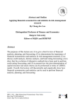 Abstract and Outline Applying financial econometrics and statistics