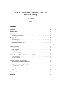 Theories of the constitution of gases in the early nineteenth century