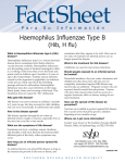 Haemophilus Influenzae Type B (Hib, H flu)