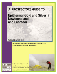 Guide to Epithermal Gold and Silver in NL
