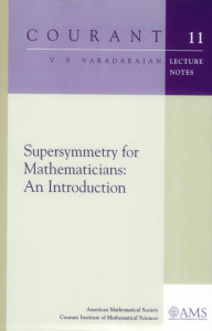 Supersymmetry for Mathematicians: An Introduction (Courant