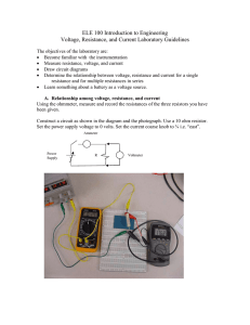 Voltage, Resistance, and Current Lab Instructions