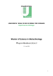 Program Handbook 2016-2017 - M.Sc in Biotechnology Uniroma2
