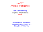Chapter 2: Preprocessing Short - Computer Science, Stony Brook