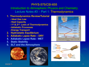 Thermodynamics - Atmosphere Physics