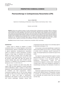 Pharmacotherapy In Cardiopulmonary Resuscitation (CPR)