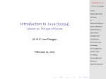 Introduction to Java (cs2514) - Lecture 10: The Joys of Enums