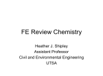 FE Review Chemistry - UTSA College of Engineering