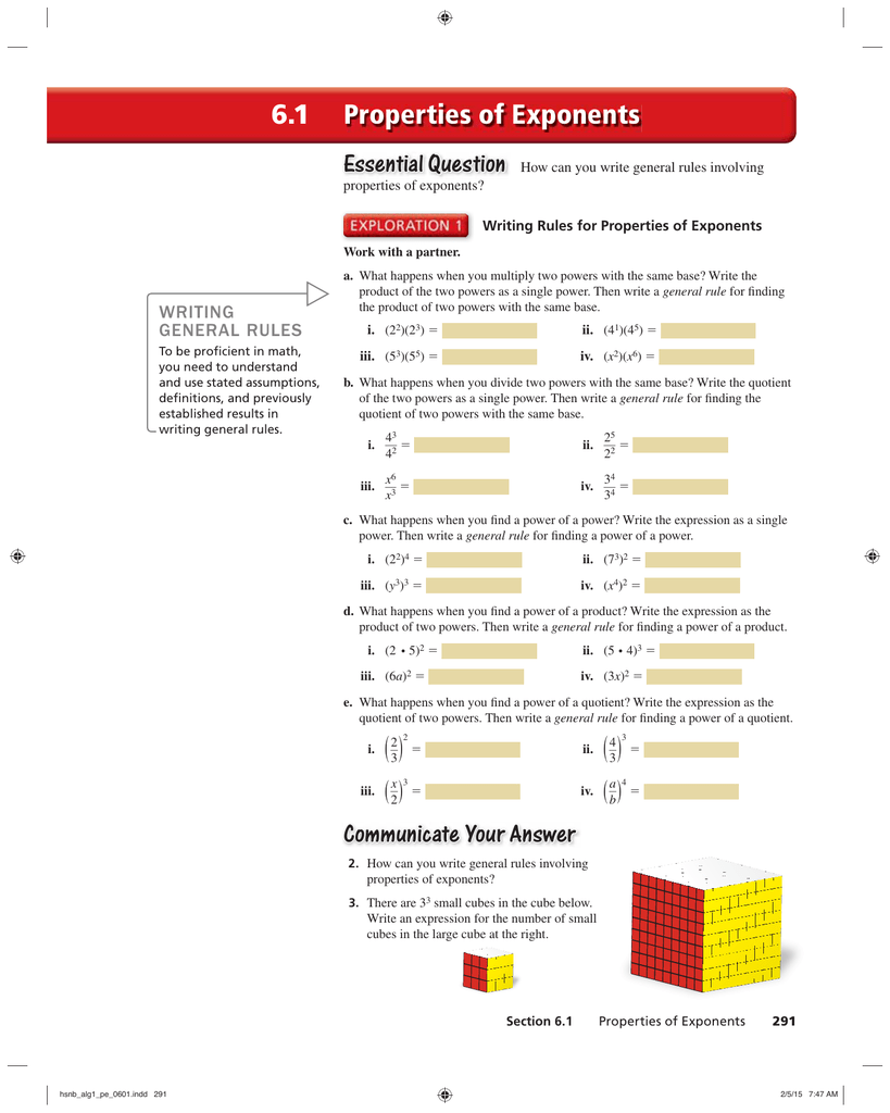 24.24 Properties of Exponents Intended For Properties Of Exponents Worksheet Answers