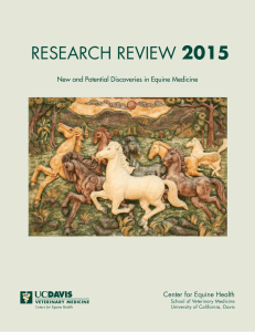 Research Review 2015 - UC Davis School of Veterinary Medicine