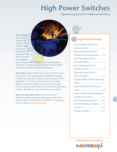 High Power Switches - Steven Engineering