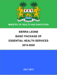 Sierra Leone Basic Package of Essential Health Services