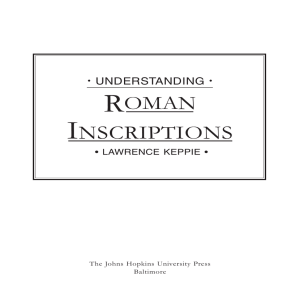 understanding roman inscriptions