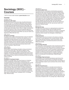 Sociology (SOC) - Courses - University of Wisconsin