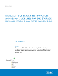 H14621: Microsoft SQL Server Best Practices and Design