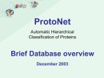 ProtoNet Database overview