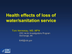 Health effects of loss of water/sanitation service