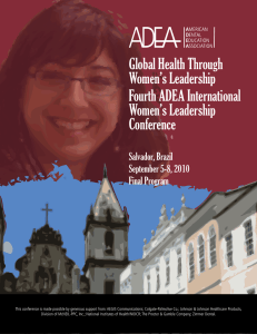 Global Health Through Women`s Leadership Fourth ADEA