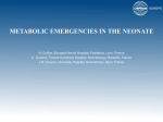 METABOLIC DISEASES IN THE NEONATE