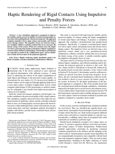 Haptic Rendering of Rigid Contacts Using Impulsive and Penalty