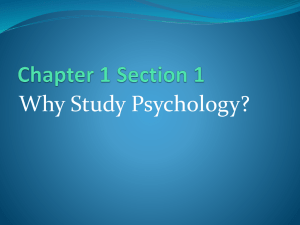 Psych 1 Chapter 1 Powerpoint