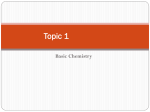 Topic 01 Notes - Basic Chemistry