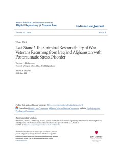 Last Stand? The Criminal Responsibility of War Veterans Returning