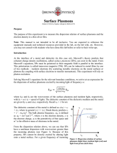 Surface Plasmons - Brown University Wiki