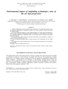 En7ironmental impact of antifouling technologies: state of the art and