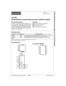 74F189 64-Bit Random Access Memory with 3