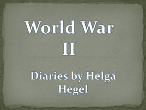 World War II Diaries by Helga Hegel