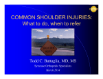 COMMON SHOULDER INJURIES: What to do, when to refer