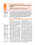 Identification of novel nucleus pulposus markers