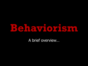 Behaviorism