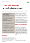 Loss and Damage In the Paris Agreement