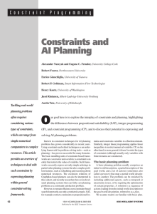 Constraints and AI Planning