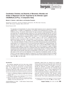 Coordination Chemistry and Reactivity of Monomeric Alkoxides and