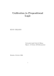 Unification in Propositional Logic