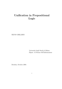 Unification in Propositional Logic
