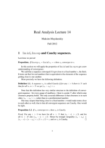 Real Analysis Lecture 14