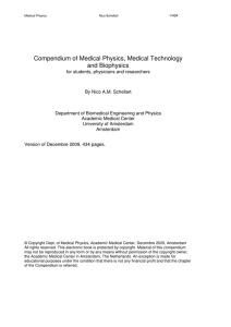 Compendium of Medical Physics, Medical Technology and
