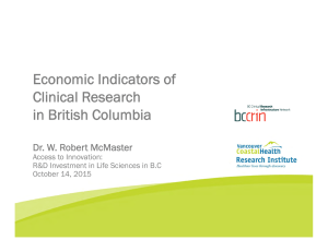 Economic Indicators of Clinical Research in British Columbia